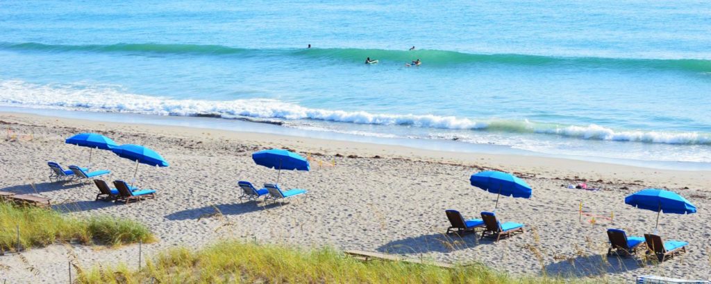 beach chairs on the beach