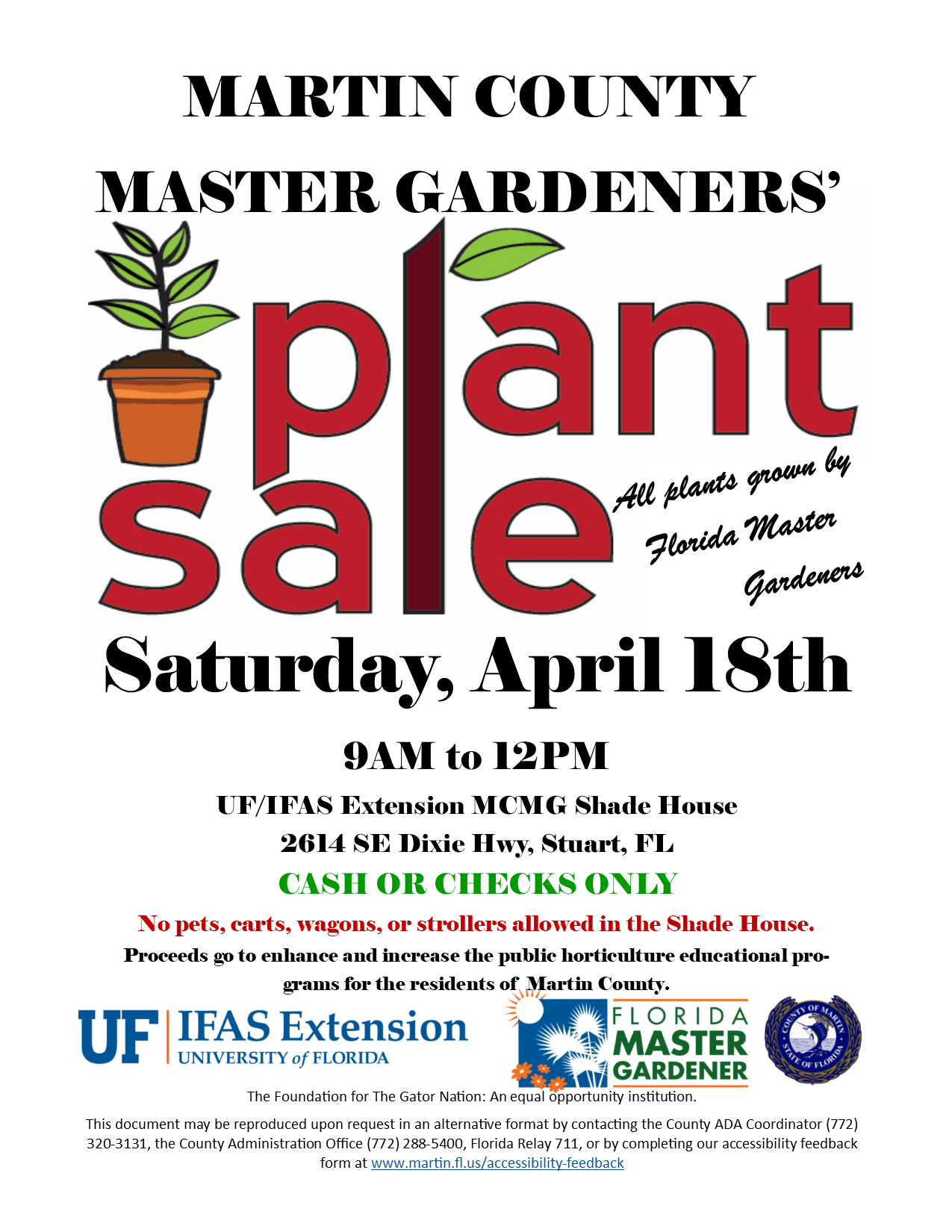 Plant Sale Hosted By The Martin County Master Gardeners Martin