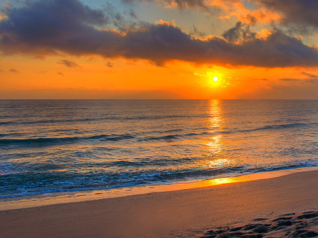 beach at sunset