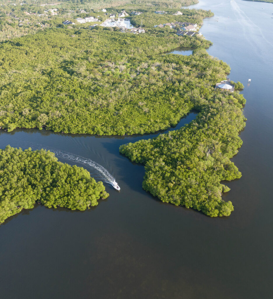 aerial view of an inlet