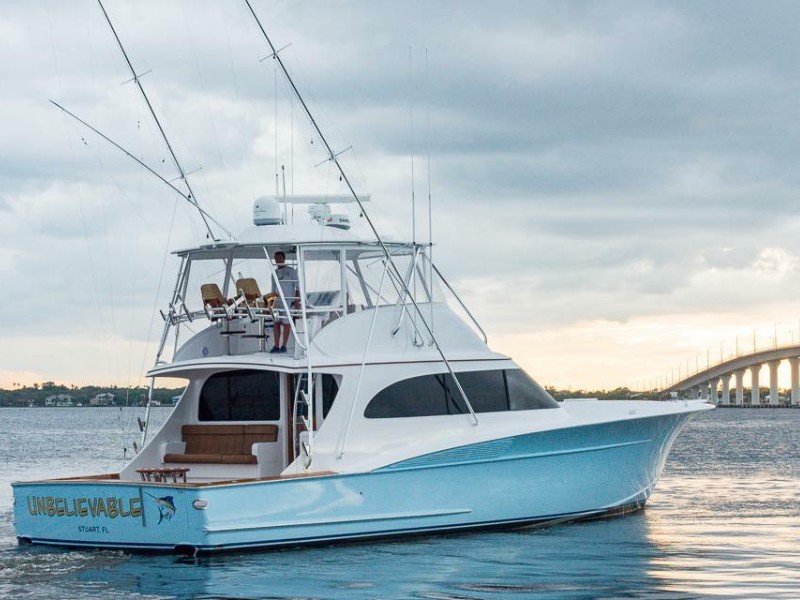 Fishing charter sailing out to sea