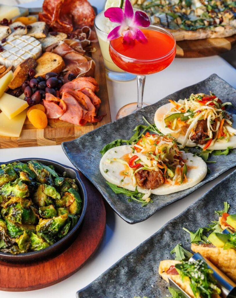 cocktails and small plates from The Pearl Cocktail Bar