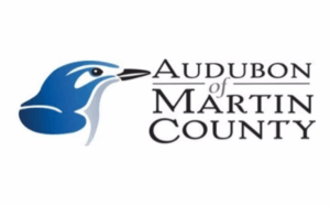 Audubon of Martin County logo with a blue bird illustration beside the organization name in black text.