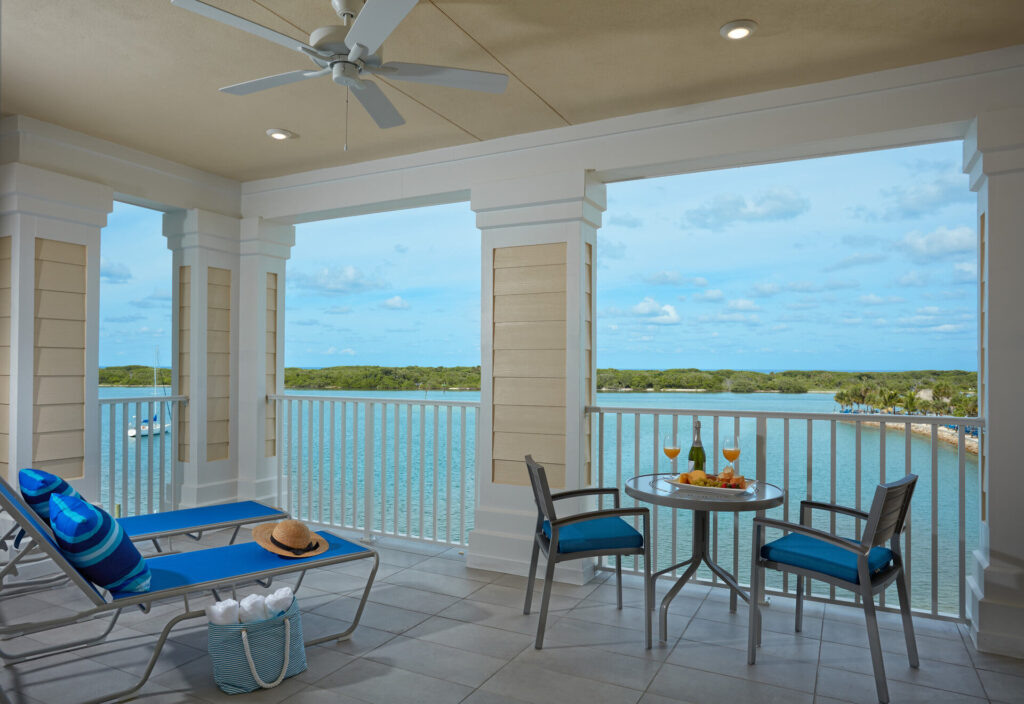 waterfront views from the Pointe Hotel balcony