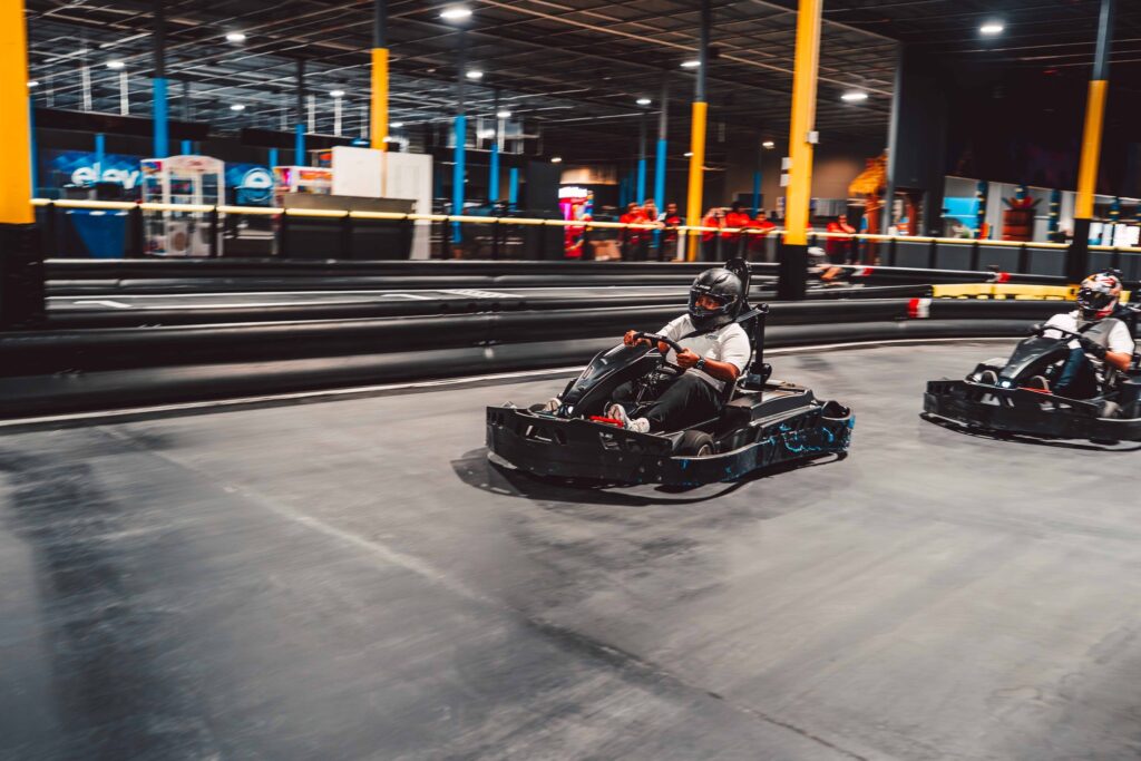 go kart racing at Elev8 Fun