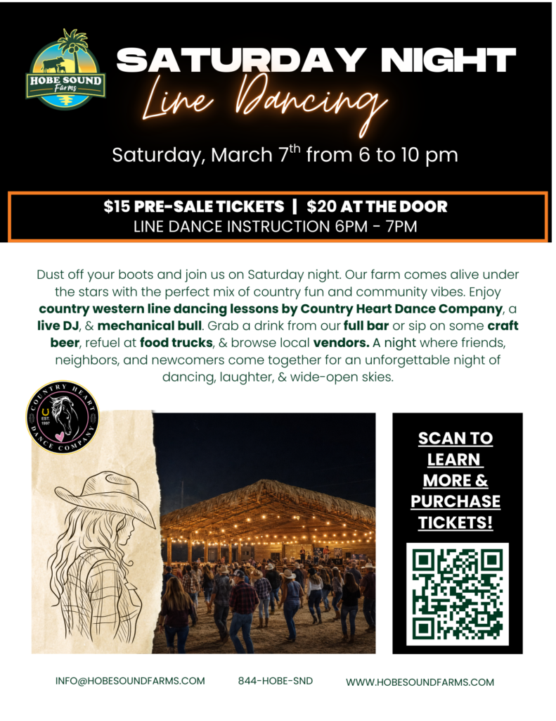 Saturday Night Line Dancing at Hobe Sound Farms event image