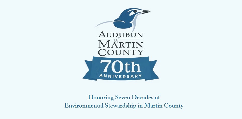 70th anniversary logo for Audubon of Martin County