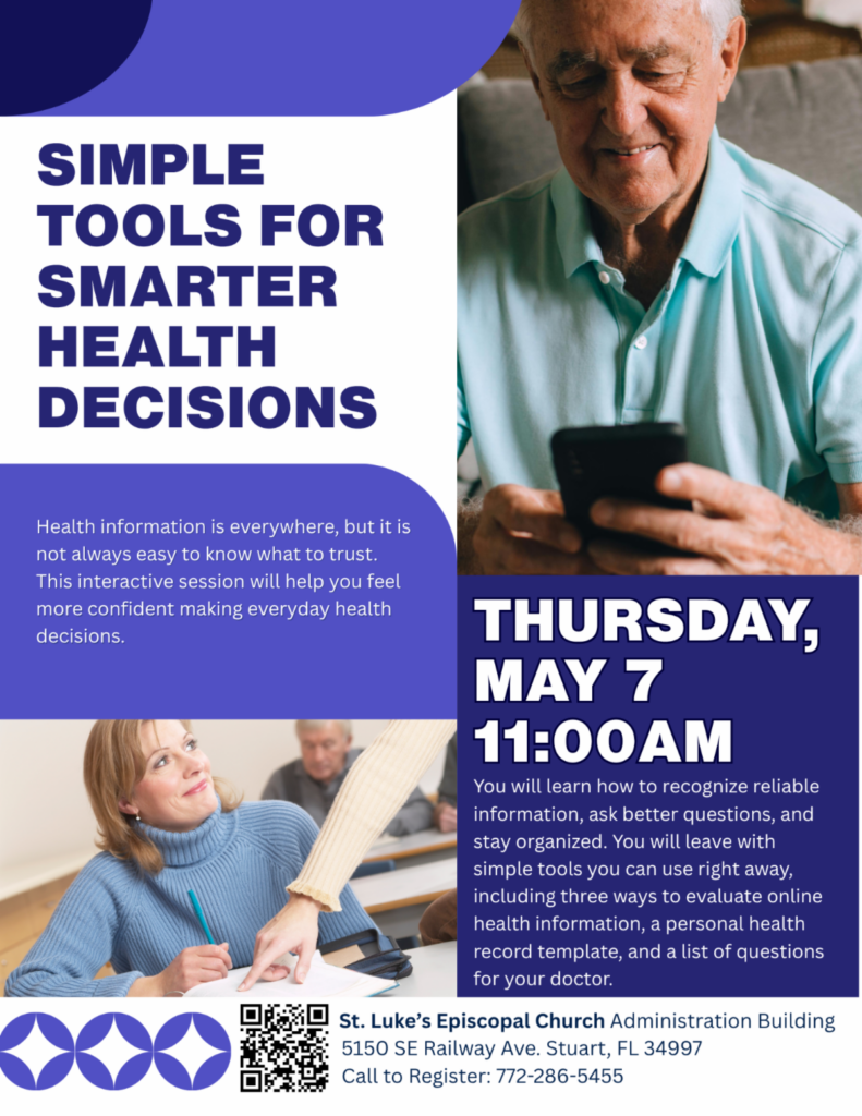“Simple Tools for Smarter Health Decisions” event image