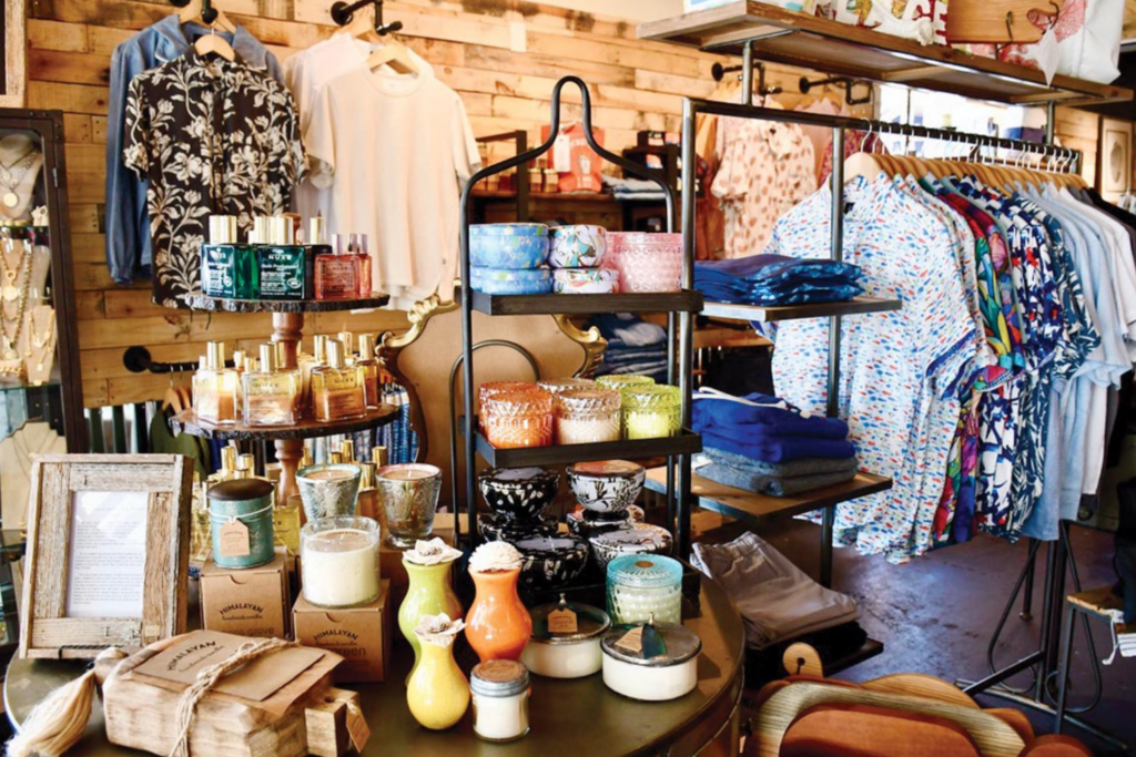 Salty Cabin interior with clothes