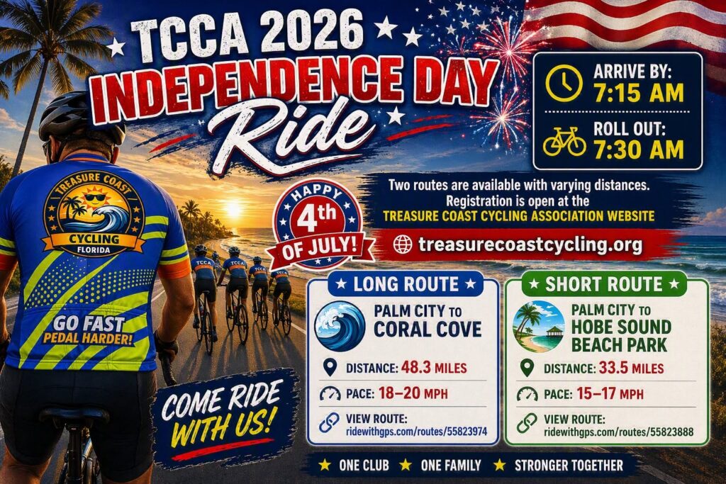 Treasure Coast Cycling Association Independence Day Ride event image