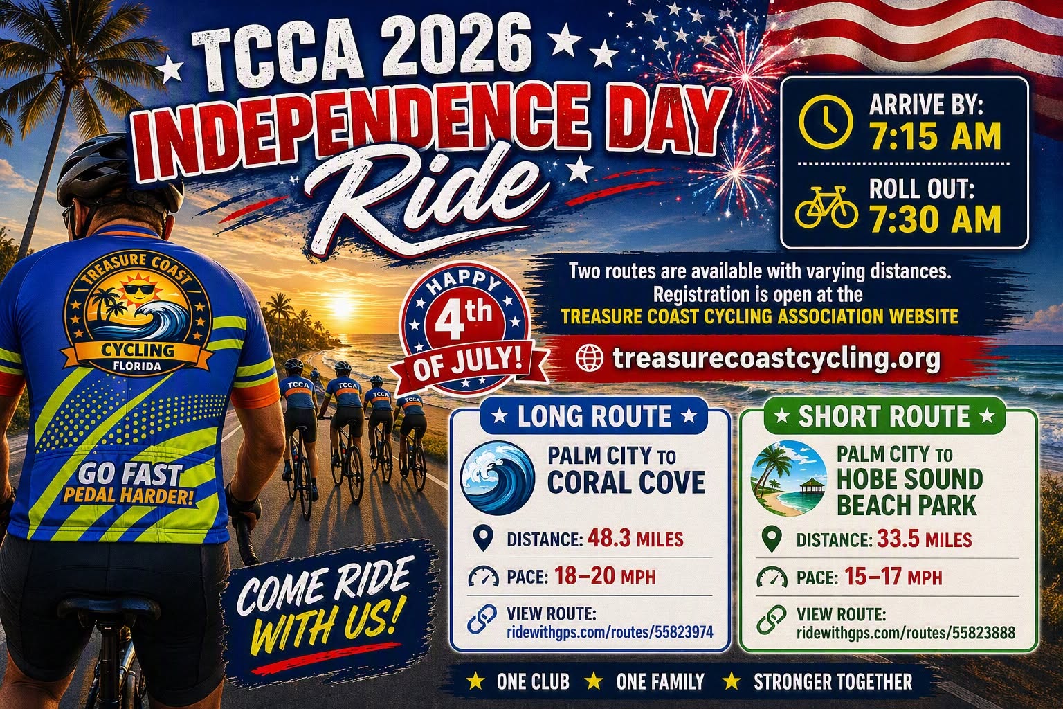 cycling july 4