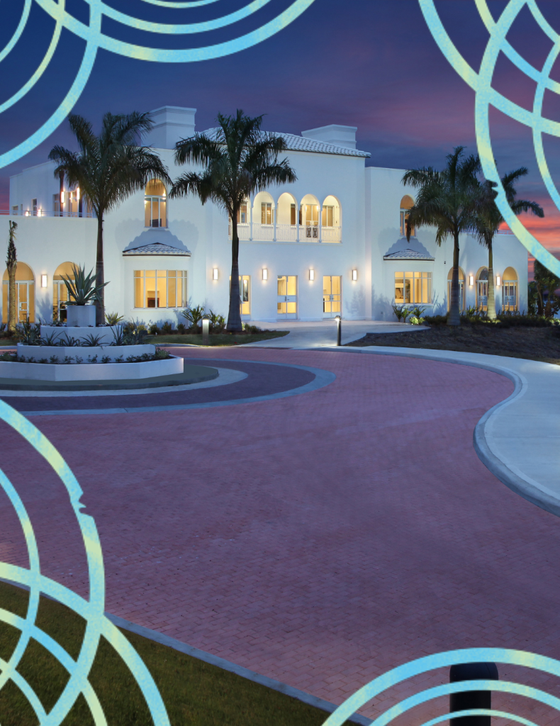 Mansion at Tuckahoe at dusk