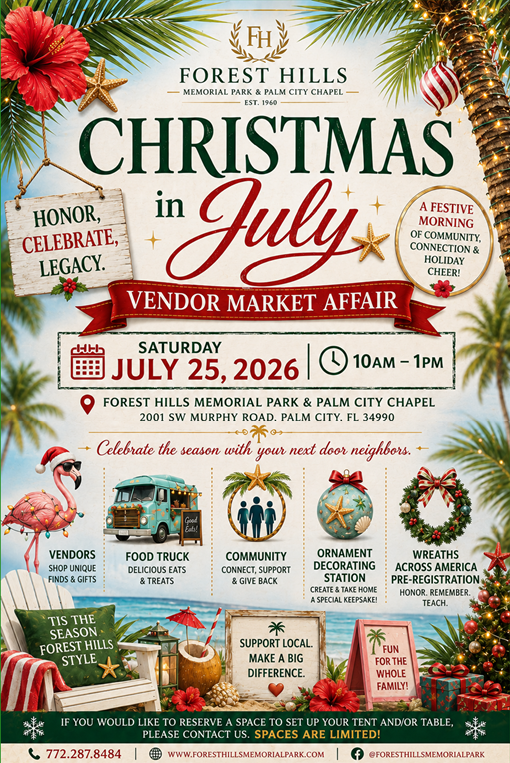 Christmas in july in palm city