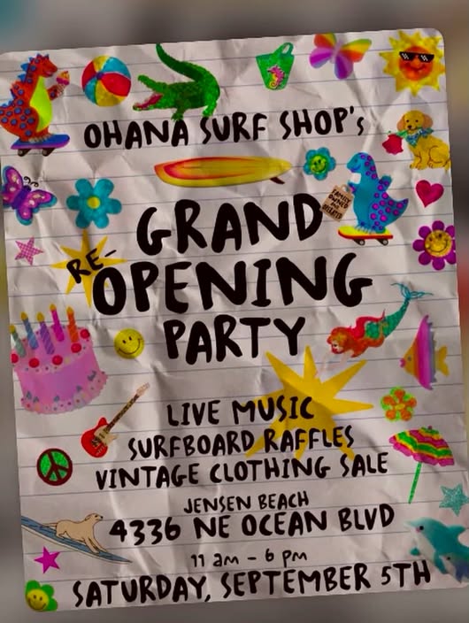 Ohana Grand Opening flyer